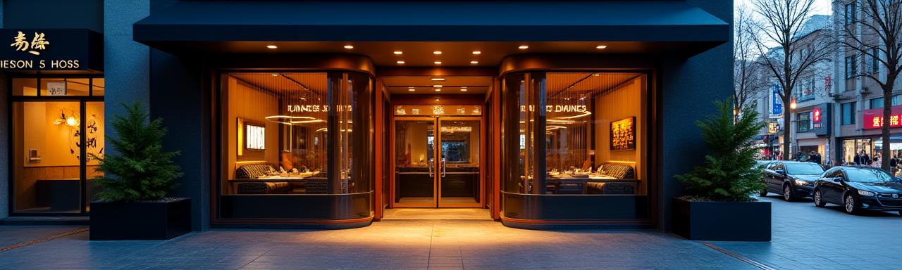 銀座の夜景とSunazuriの入り口